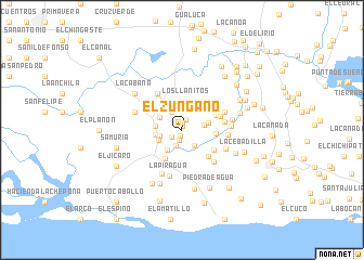 map of El Zúngano