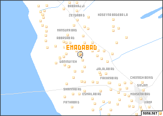 map of ‘Emādābād