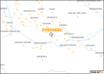 map of Emāmābād