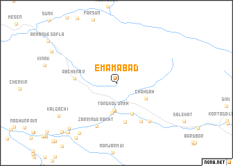 map of Emāmābād