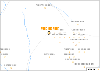 map of Emāmābād