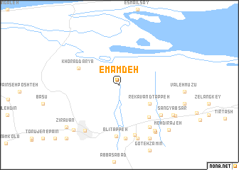 map of Emāmdeh