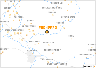 map of Emām Reẕā