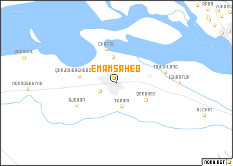 map of Emām Şāḩeb