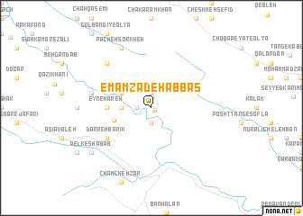 map of Emāmzādeh ‘Abbās