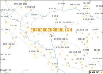 map of Emāmzādeh ‘Abdollāh