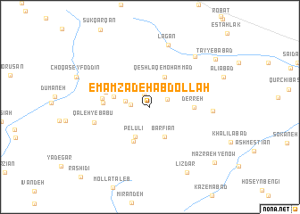 map of Emāmzādeh ‘Abdollāh