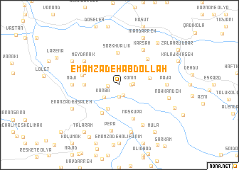 map of Emāmzādeh ‘Abdollāh