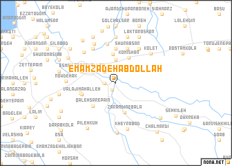 map of Emāmzādeh ‘Abdollāh