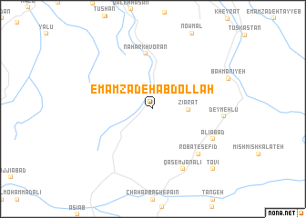 map of Emāmzādeh ‘Abdollāh