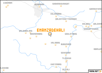 map of Emāmzādeh ‘Alī