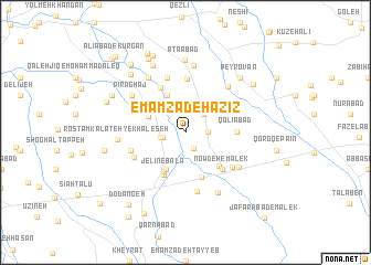 map of Emāmzādeh ‘Azīz