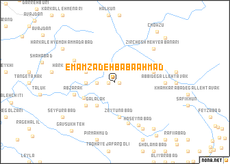 map of Emamzādeh Bābā Ahmad