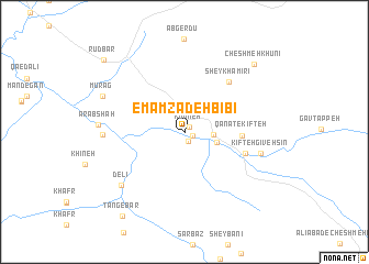 map of Emāmzādeh Bībī