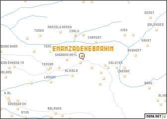 map of Emāmzādeh Ebrāhīm