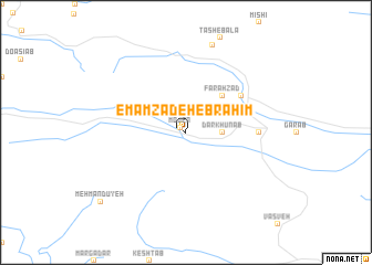 map of Emāmzādeh Ebrāhīm