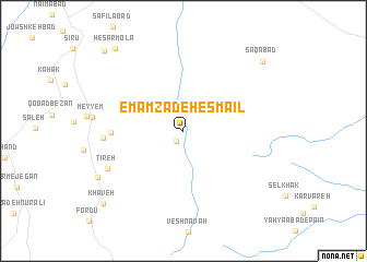 map of Emāmzādeh Esmā‘īl