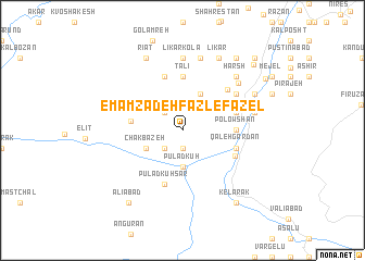 map of Emāmzādeh Faẕl-e Fāẕel