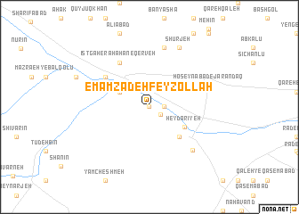 map of Emāmzādeh Feyẕollah