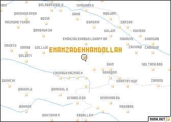 map of Emāmzādeh Ḩamdollah