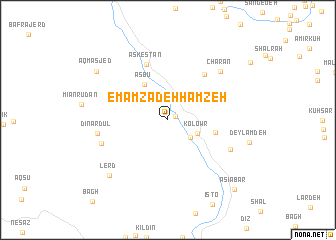 map of Emāmzādeh Ḩamzeh