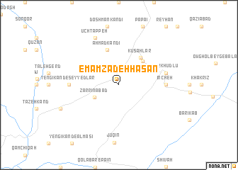 map of Emāmzādeh Ḩasan