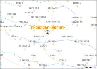 map of Emāmzādeh Hāshem