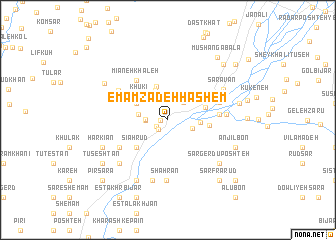 map of Emāmzādeh Hāshem