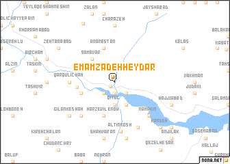 map of Emāmzādeh Ḩeydar