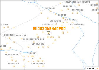map of Emāmzādeh Ja‘far