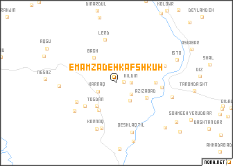 map of Emāmzādeh Kafsh Kūh