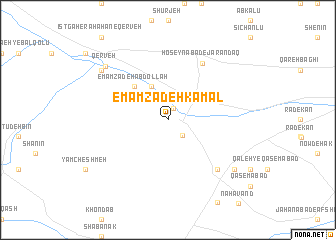 map of Emāmzādeh Kamāl