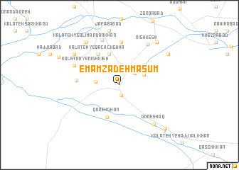 map of Emāmzādeh Ma‘şūm