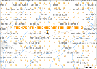 map of Emāmzādeh Moḩammad Moţahhar-e Bālā