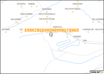 map of Emāmzādeh Moḩammad Ţāher