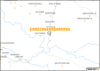 map of Emāmzādeh Moḩammad