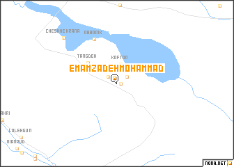 map of Emāmzādeh Moḩammad