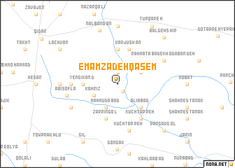 map of Emāmzādeh Qāsem