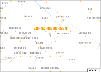 map of Emāmzādeh Qāsem