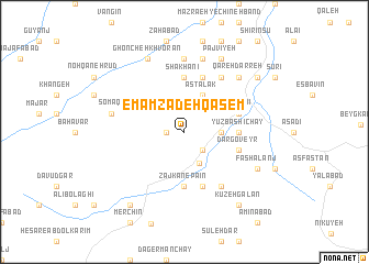 map of Emāmzādeh Qāsem