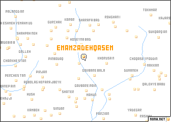map of Emāmzādeh Qāsem