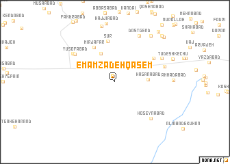 map of Emāmzādeh Qāsem