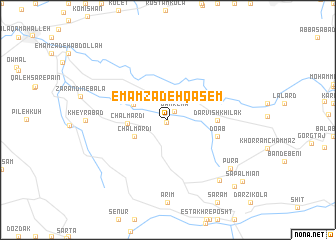 map of Emāmzādeh Qāsem