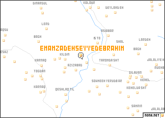 map of Emāmzādeh Seyyed Ebrāhīm