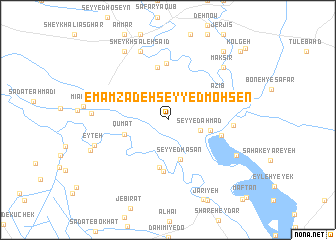 map of Emāmzādeh Seyyed Moḩsen