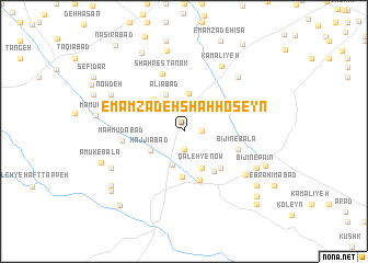 map of Emāmzādeh Shāh Ḩoseyn