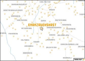 map of Emāmzādeh Shaşt