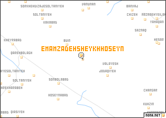 map of Emāmzādeh Sheykh Ḩoseyn