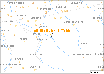 map of Emāmzādeh Ţayyeb