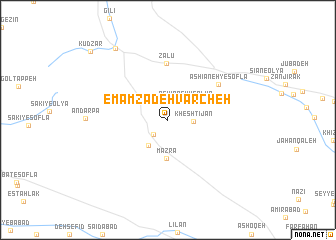 map of Emāmzādeh Varcheh